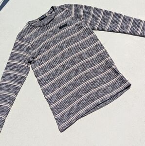 Philipp Plein | Logo Pullover Crewneck Sweater Striped Large B&W Cotton Vintage